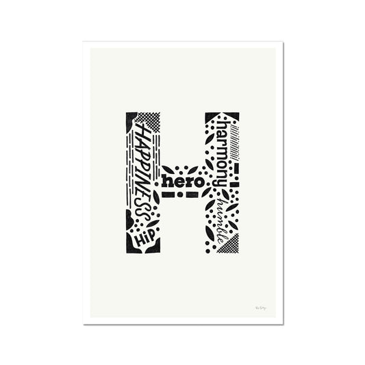 Letter "H" Art Print