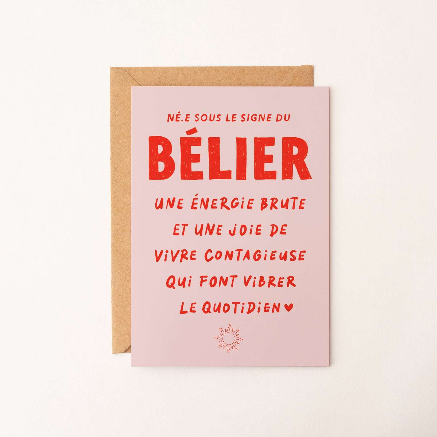 Bélier (21 mars - 19 avril) - Carte signe astrologique du zodiaque