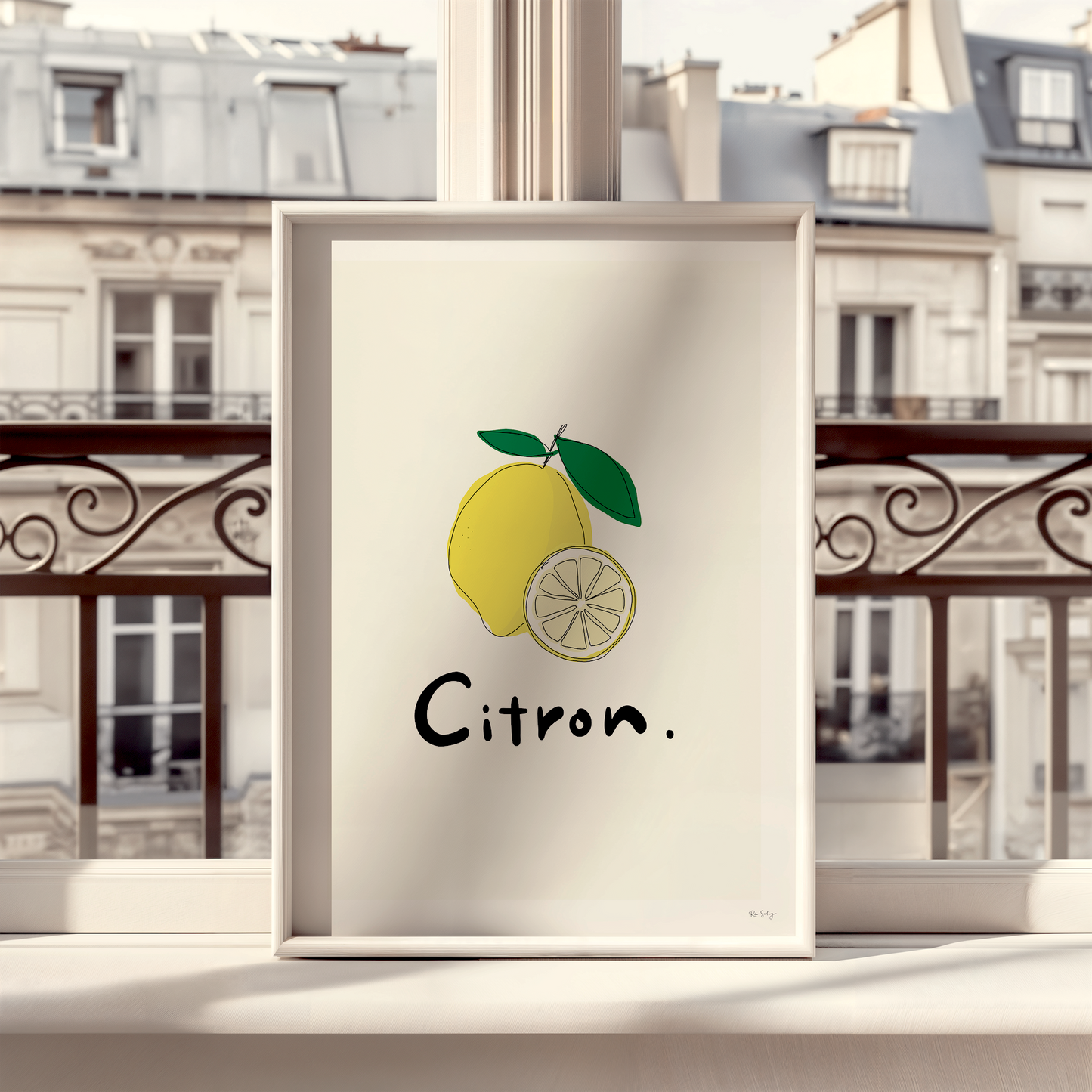 Citron – Lemon Art Print (French Fruit Illustration)