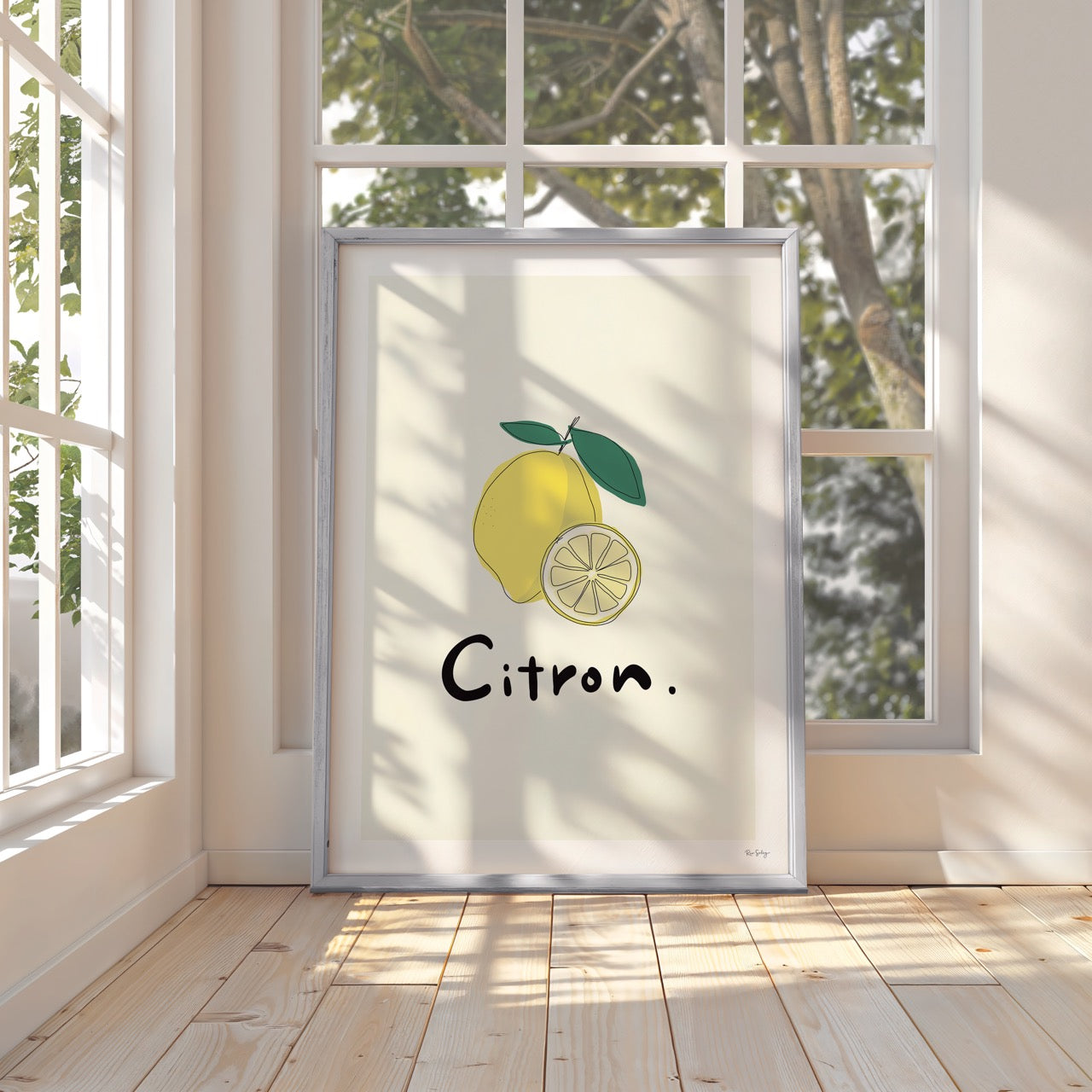 Les Fruits – French Lemon Art Print for Kitchen or Gallery Wall