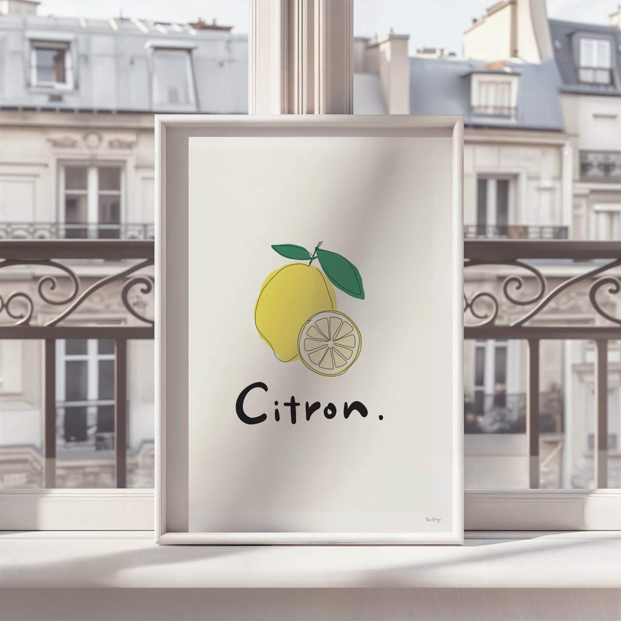 Les Fruits – French Lemon Art Print for Kitchen or Gallery Wall