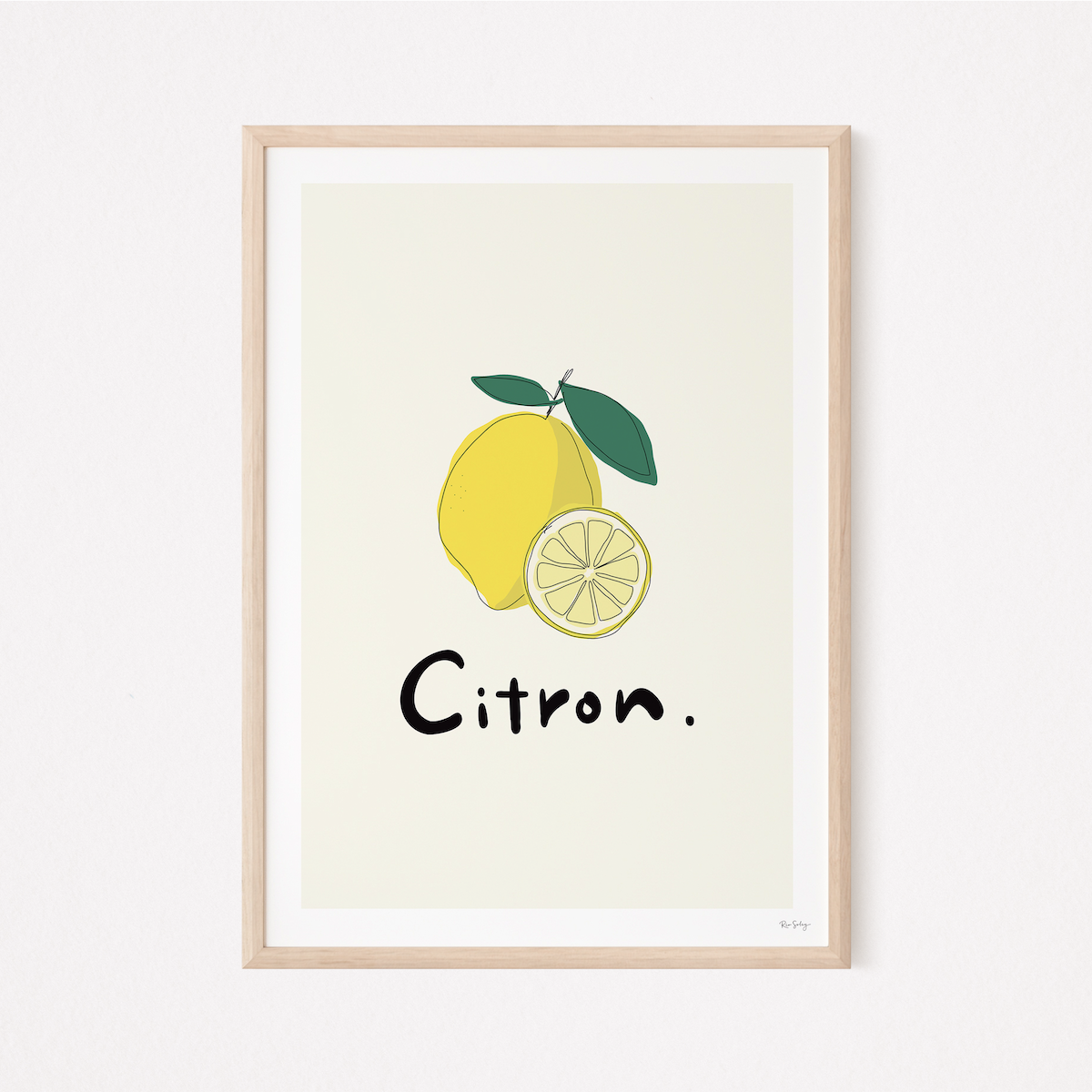 Les Fruits – French Lemon Art Print for Kitchen or Gallery Wall