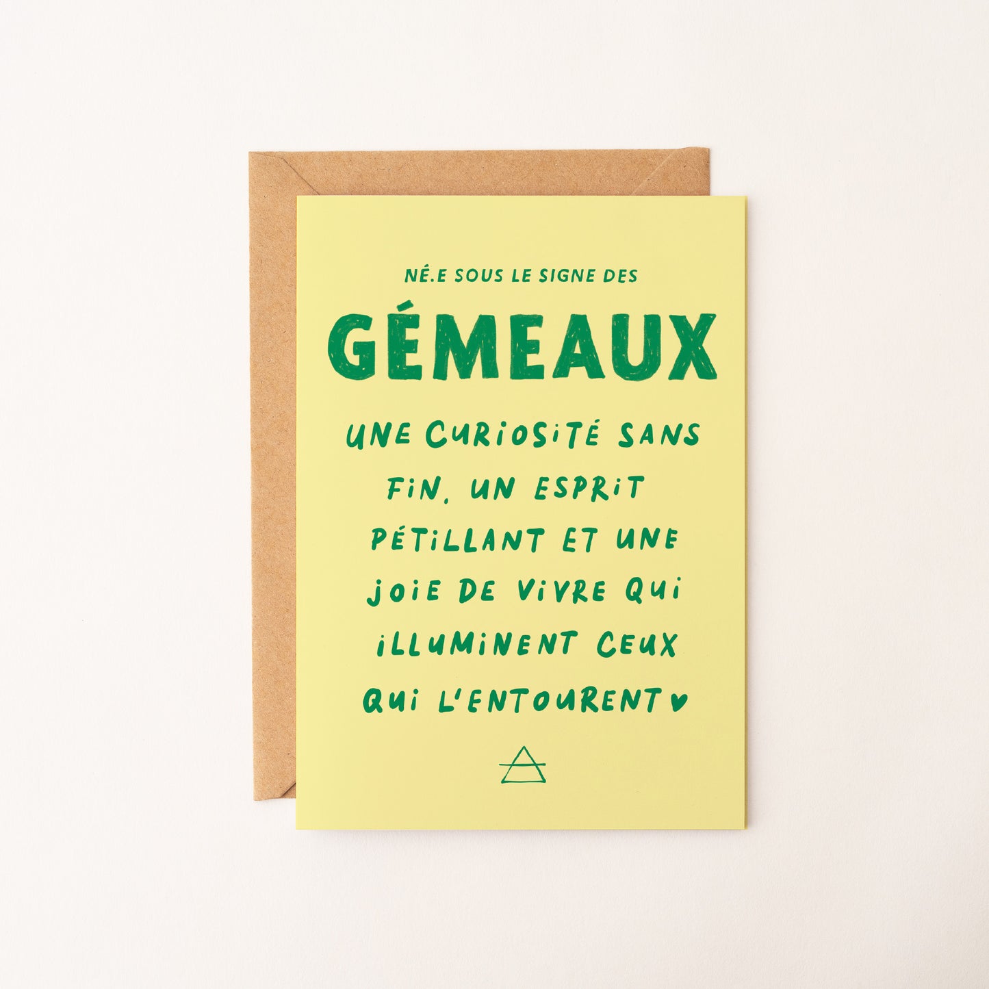 Gémeaux (21 mai - 20 juin) - Carte signe astrologique du zodiaque