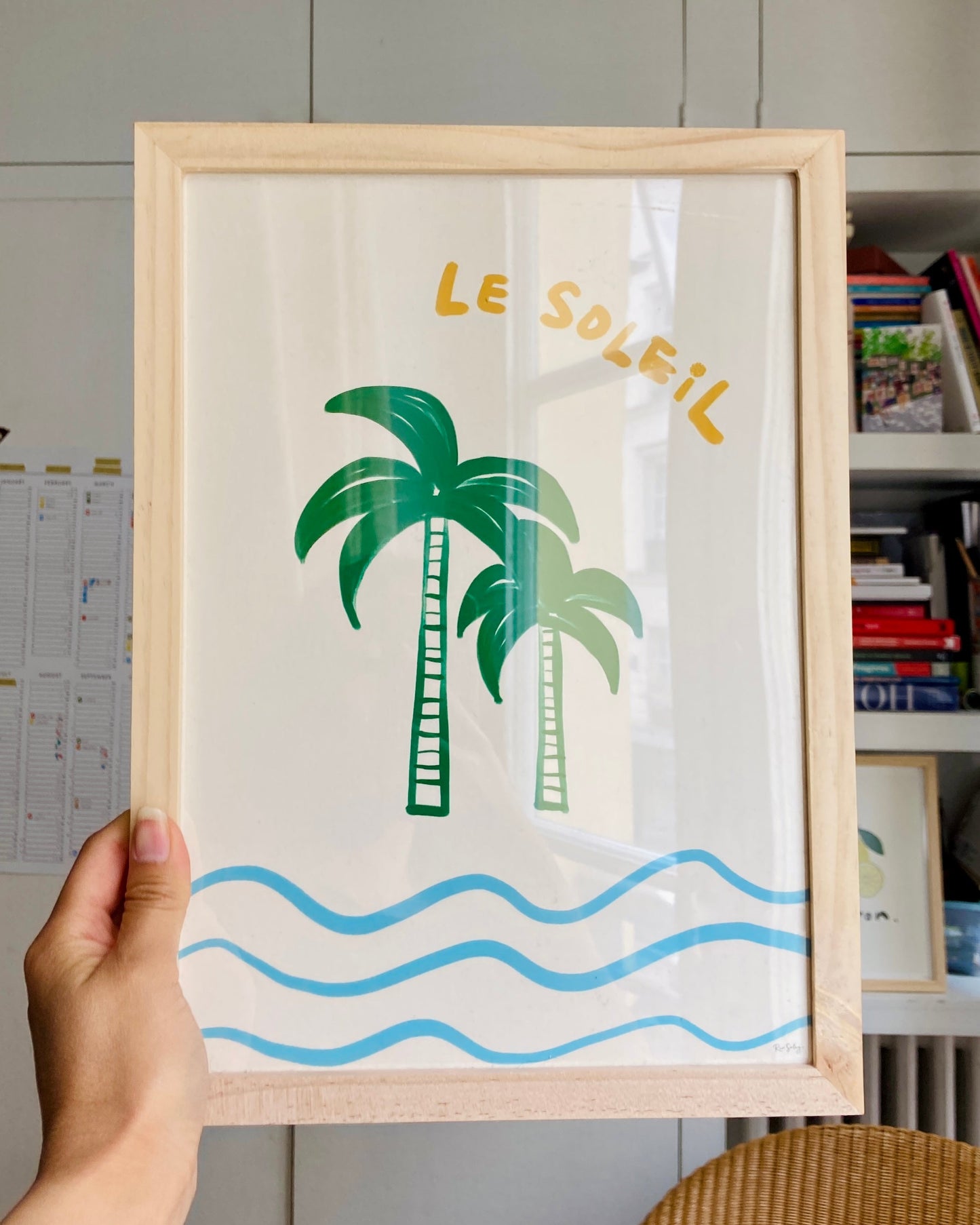 Le Soleil - French-Inspired Coastal Wall Art, Minimalist Summer Print