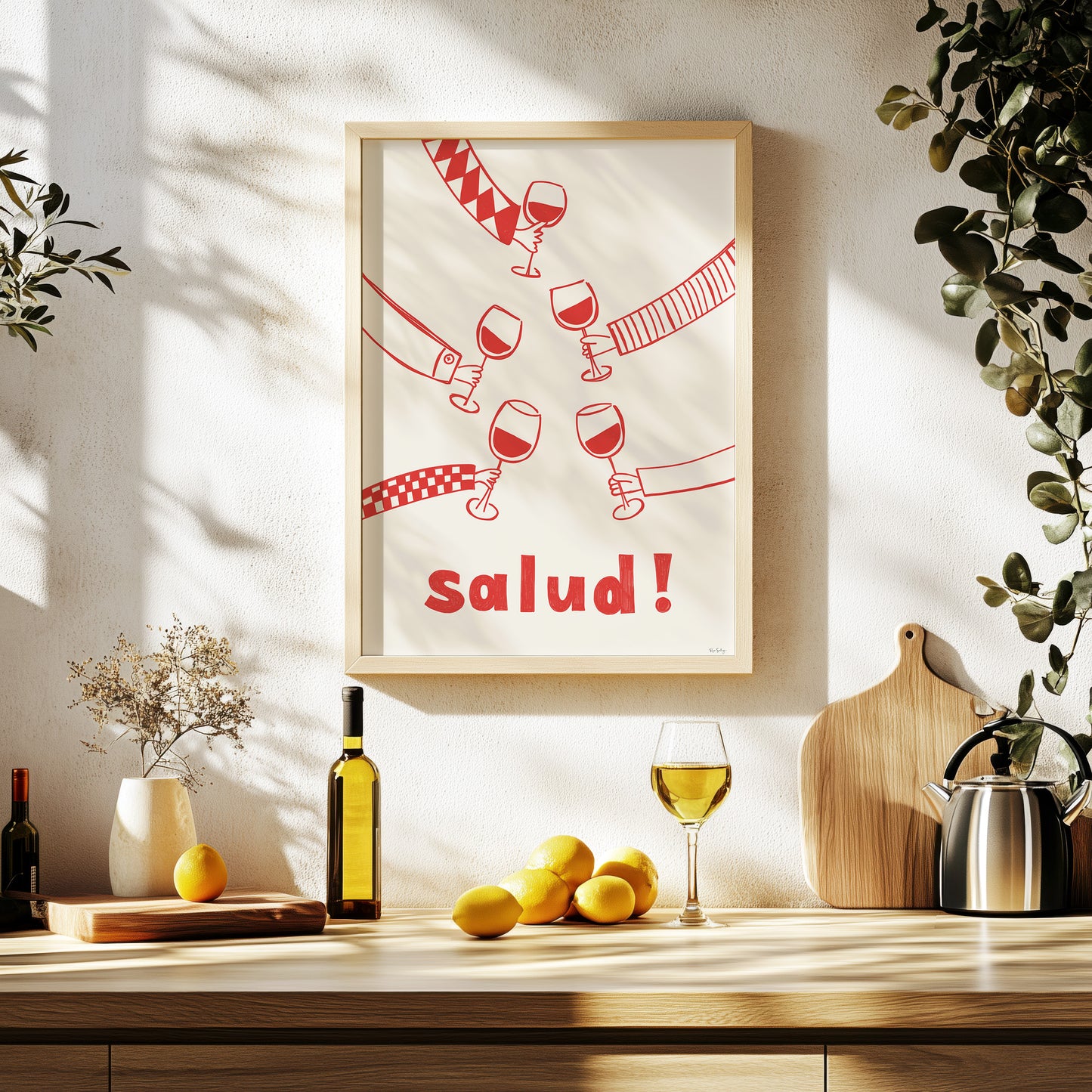 Salud! Festive Wine Art Print