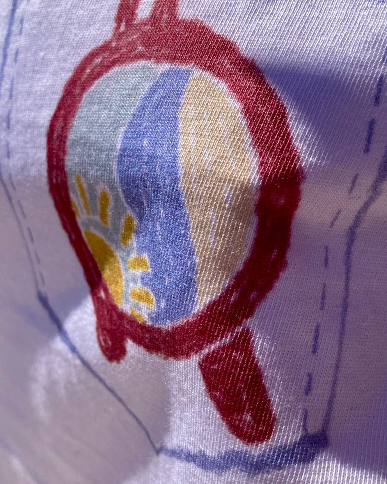 Beach illustration inside sunglasses on a T-shirt