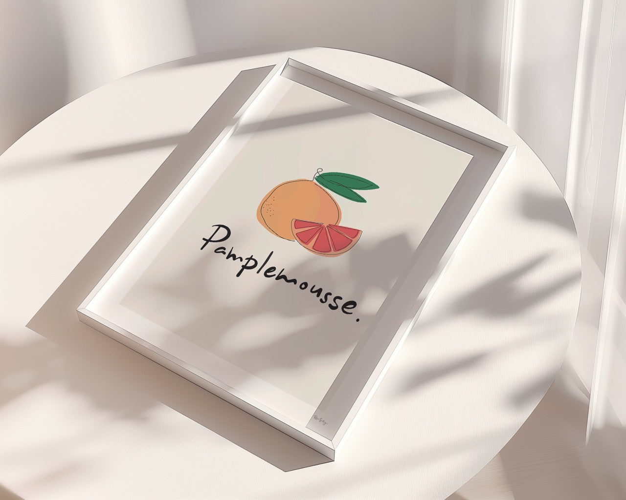 Les Fruits – French Grapefruit Art Print for Kitchen or Gallery Wall