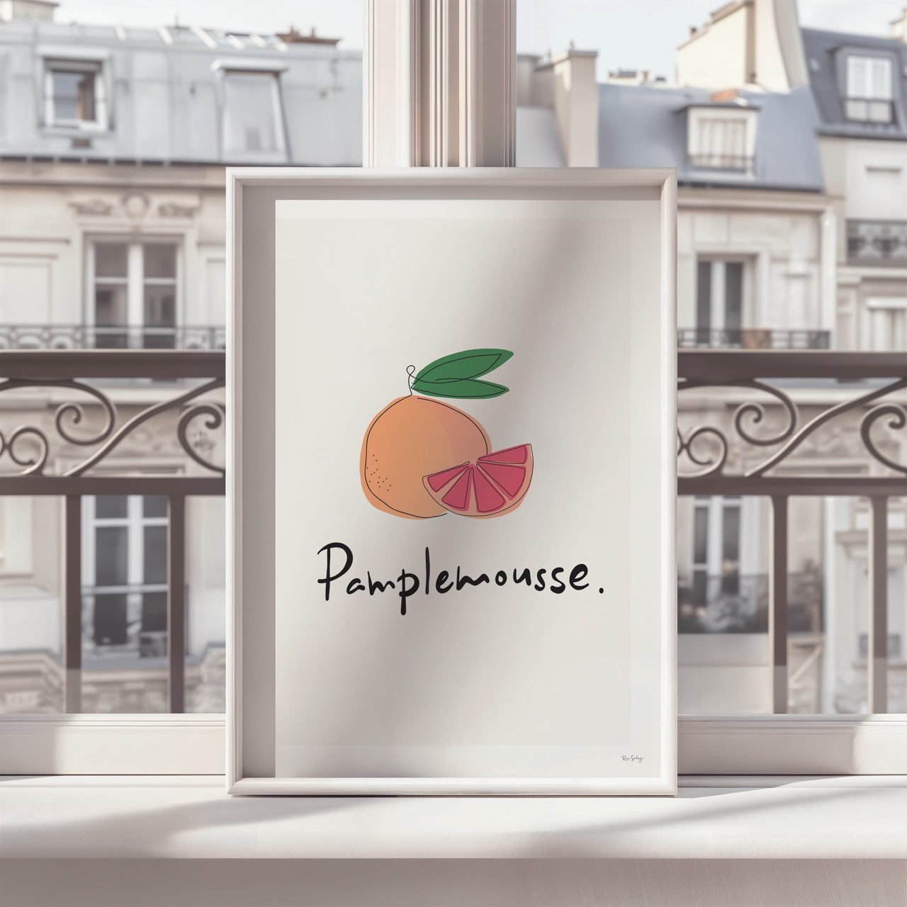 Les Fruits – French Grapefruit Art Print for Kitchen or Gallery Wall