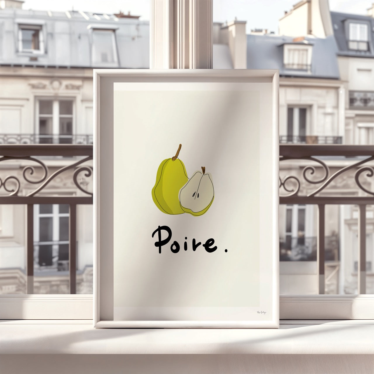 Les Fruits – French Pear Art Print for Kitchen or Gallery Wall