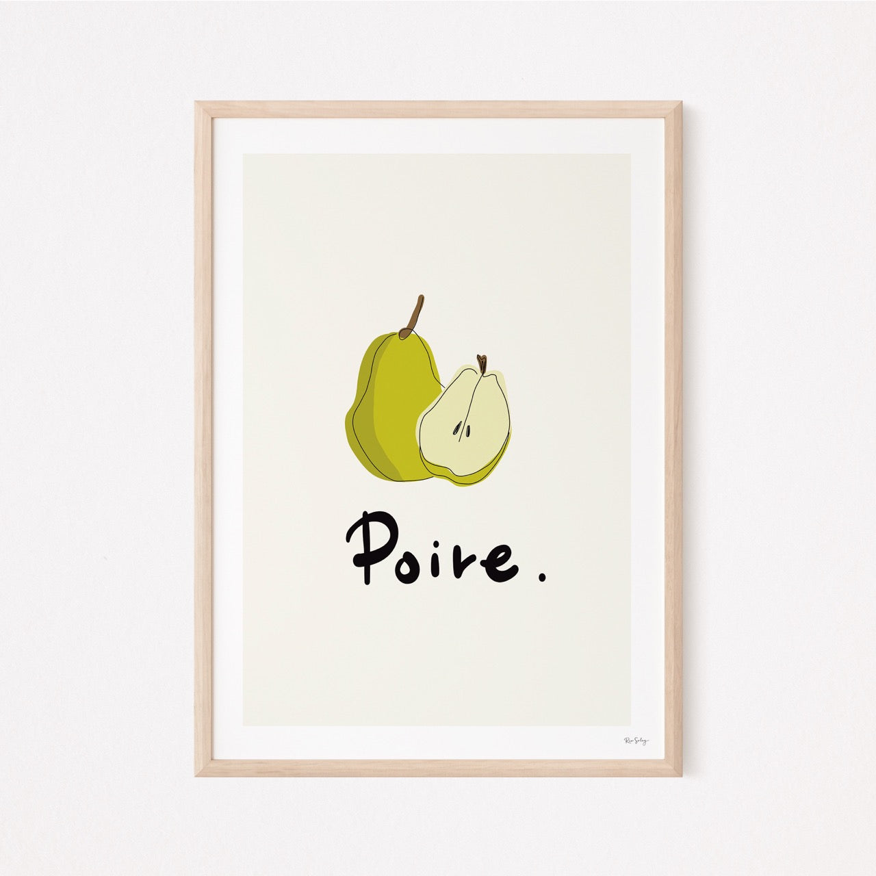 Les Fruits – French Pear Art Print for Kitchen or Gallery Wall