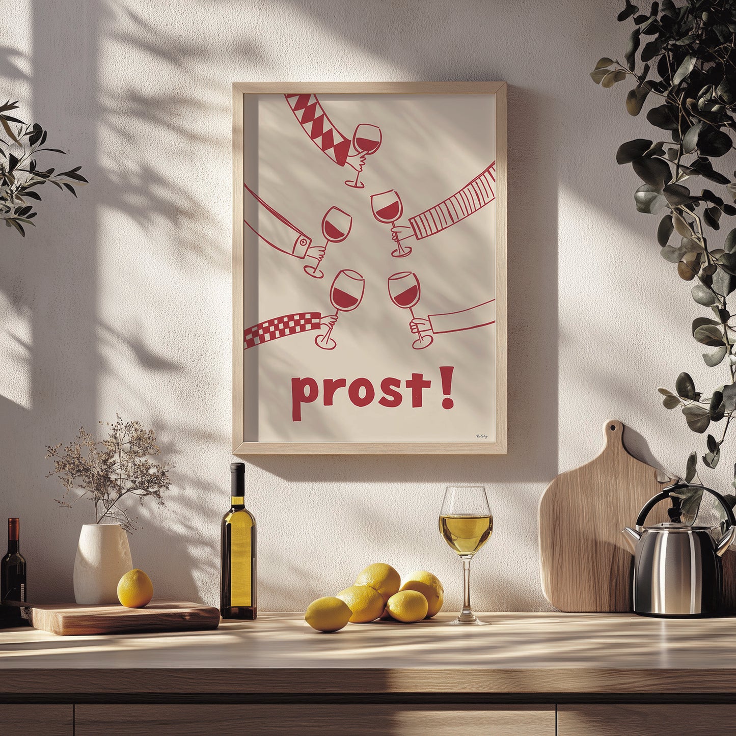 Prost! Festive Wine Art Print