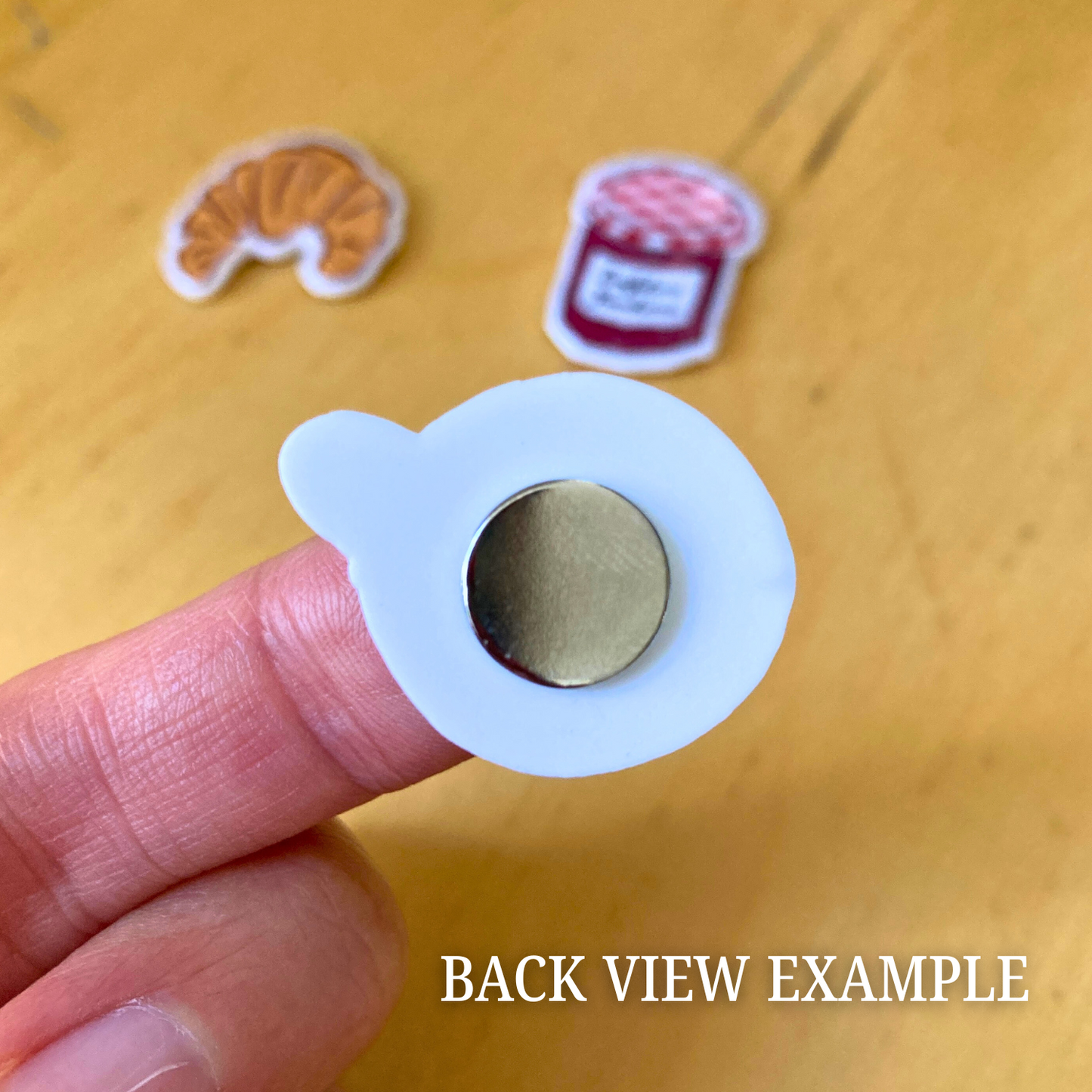 Handmade Mini Magnet Set – Pique-nique (Baguette, Strawberry Tart & Camembert Cheese)