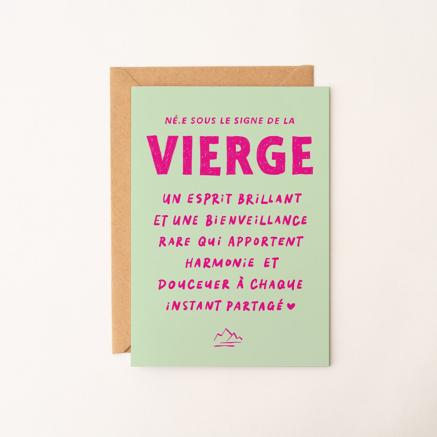 Vierge (23 août - 22 septembre) - Carte signe astrologique du zodiaque