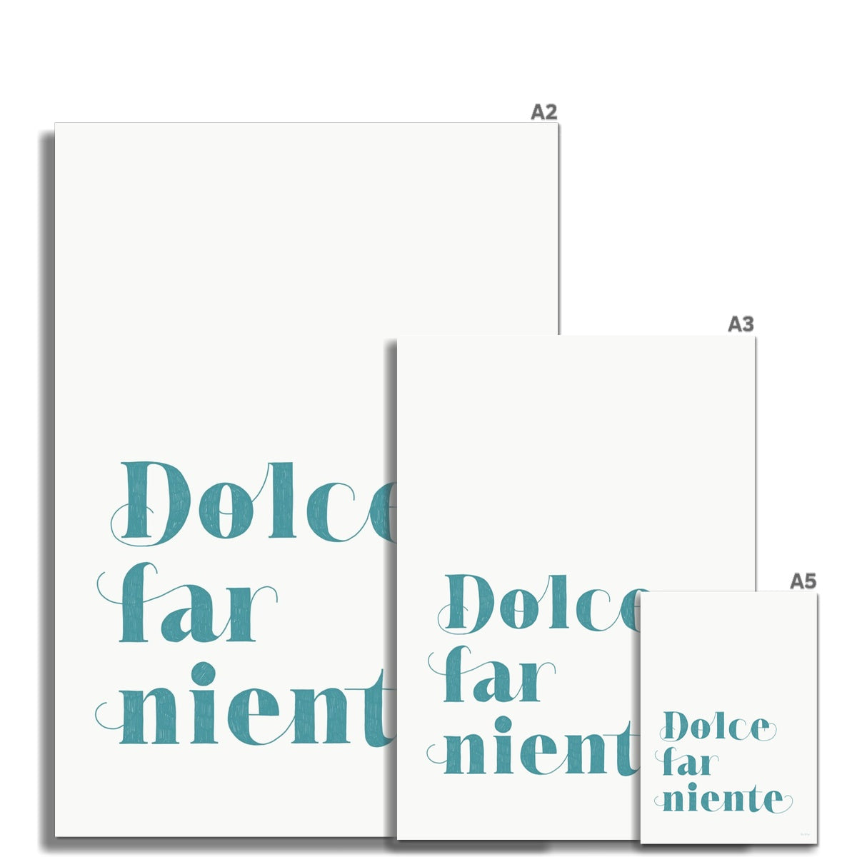 Dolce Far Niente Art Print (Turquoise)