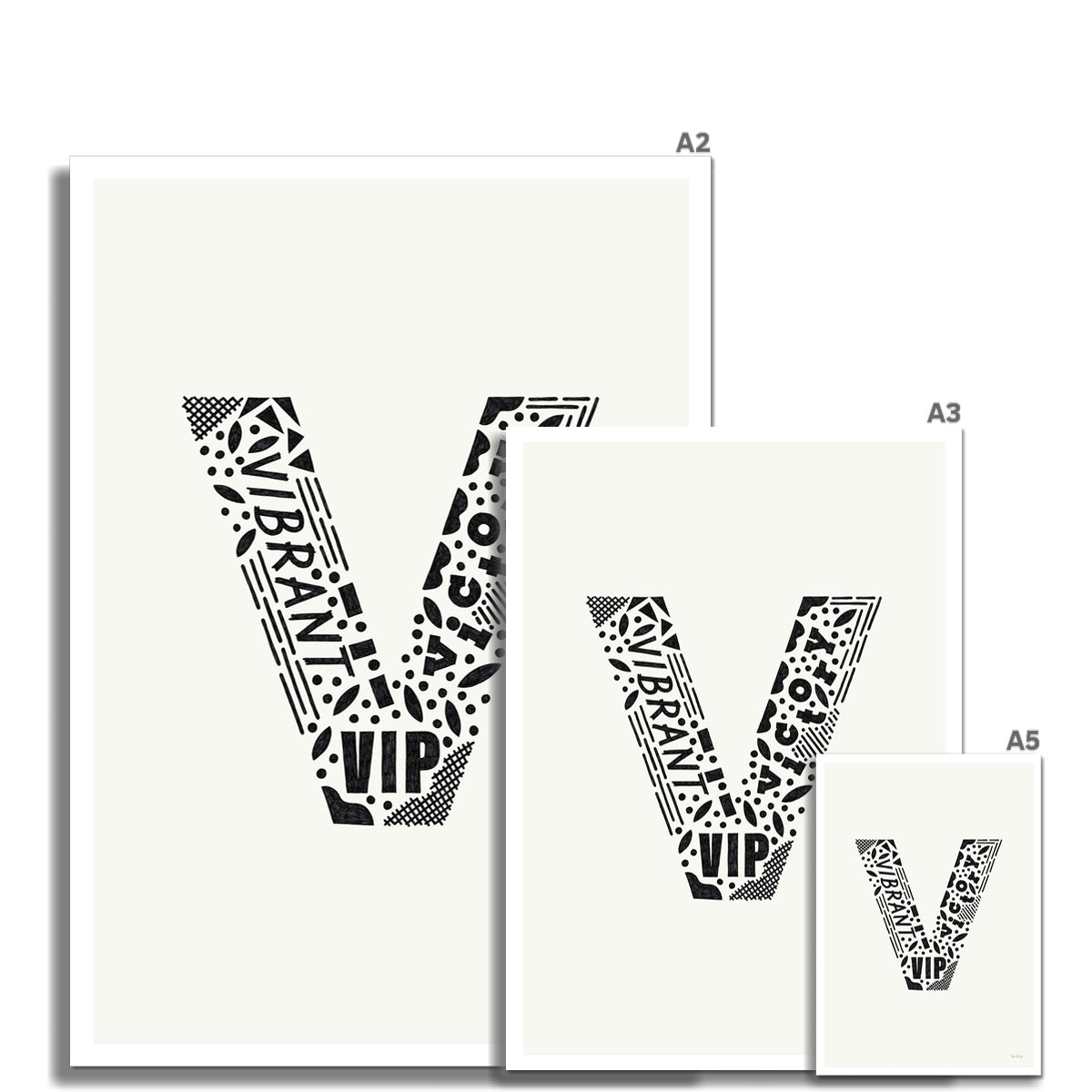 Letter "V" Art Print