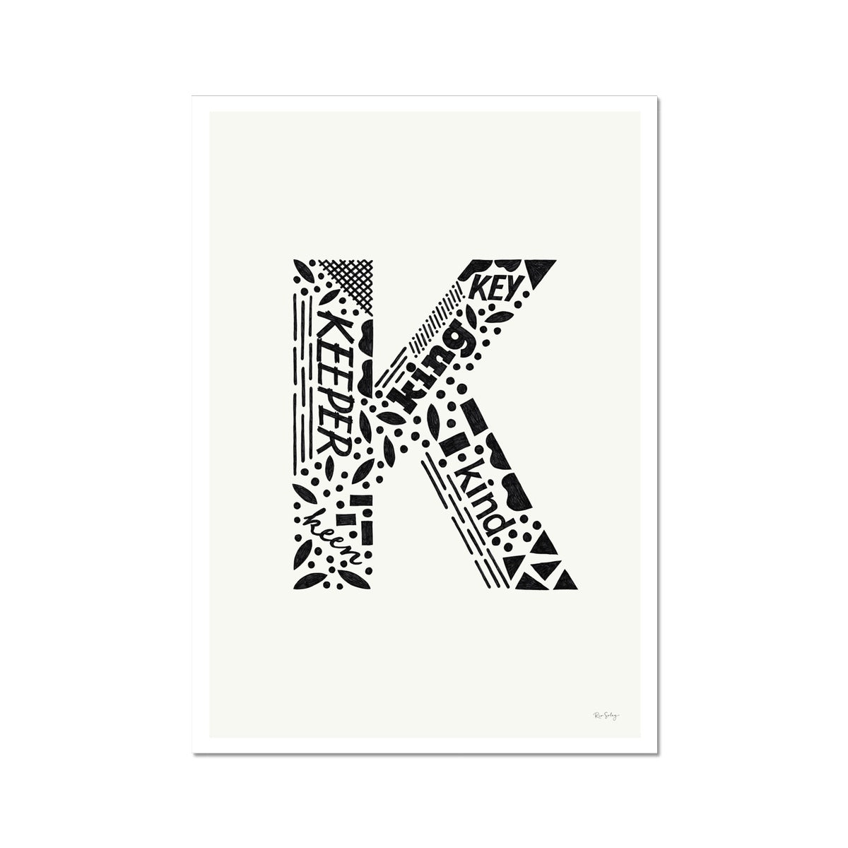 Letter "K" Art Print