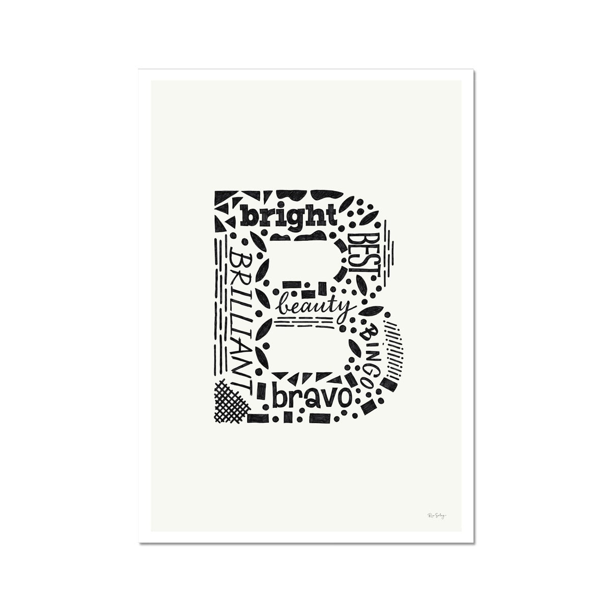 Letter "B" Art Print