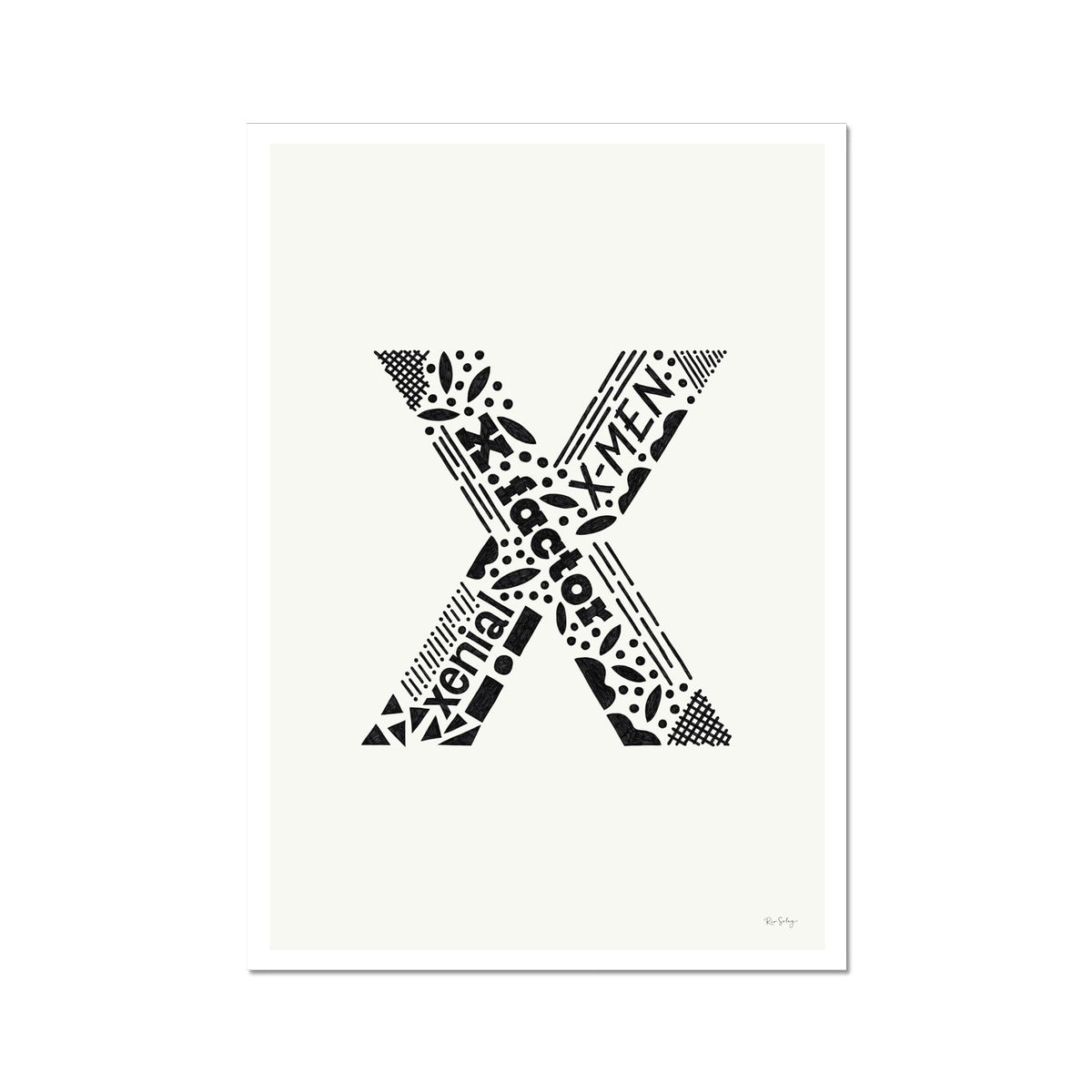 Letter "X" Art Print