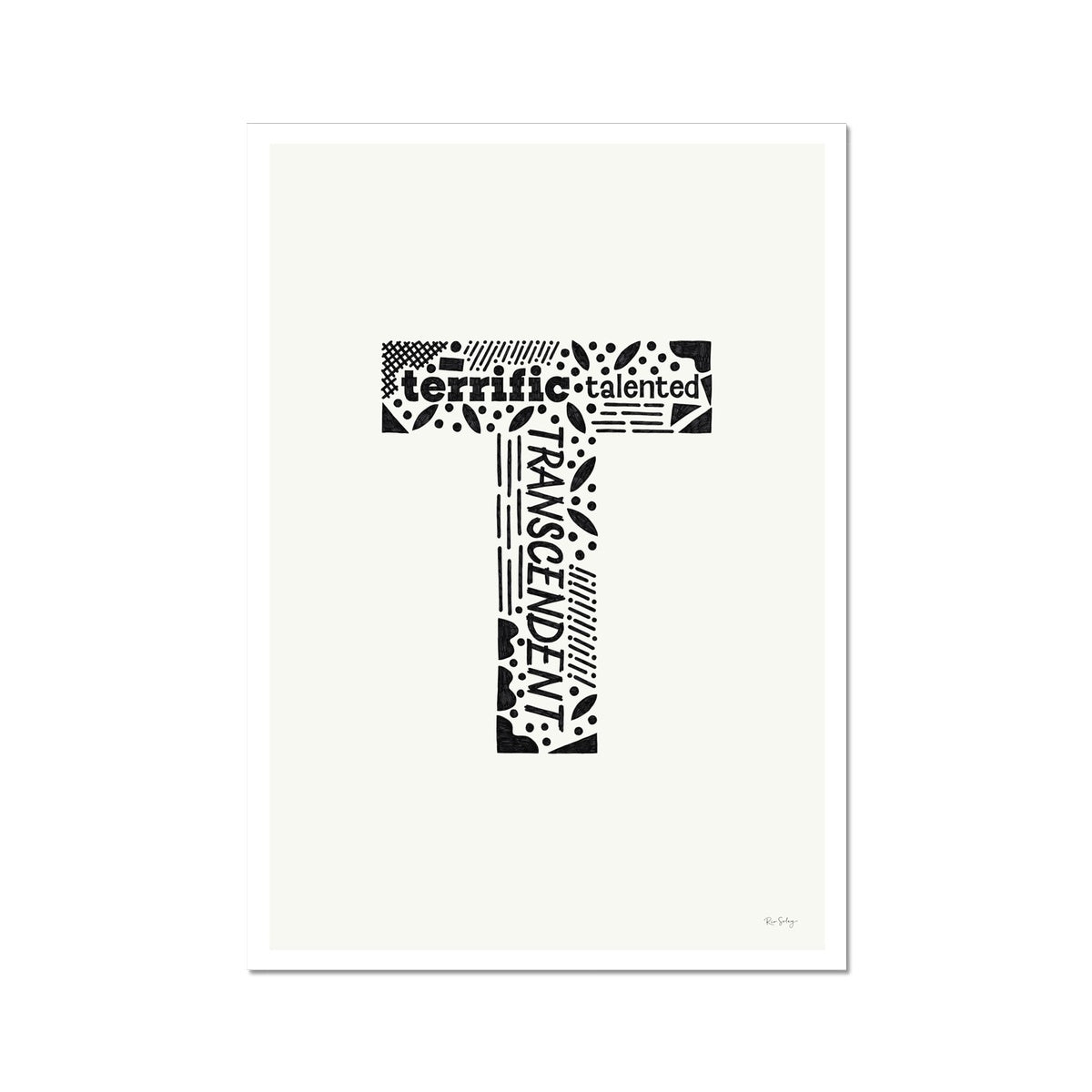 Letter "T" Art Print