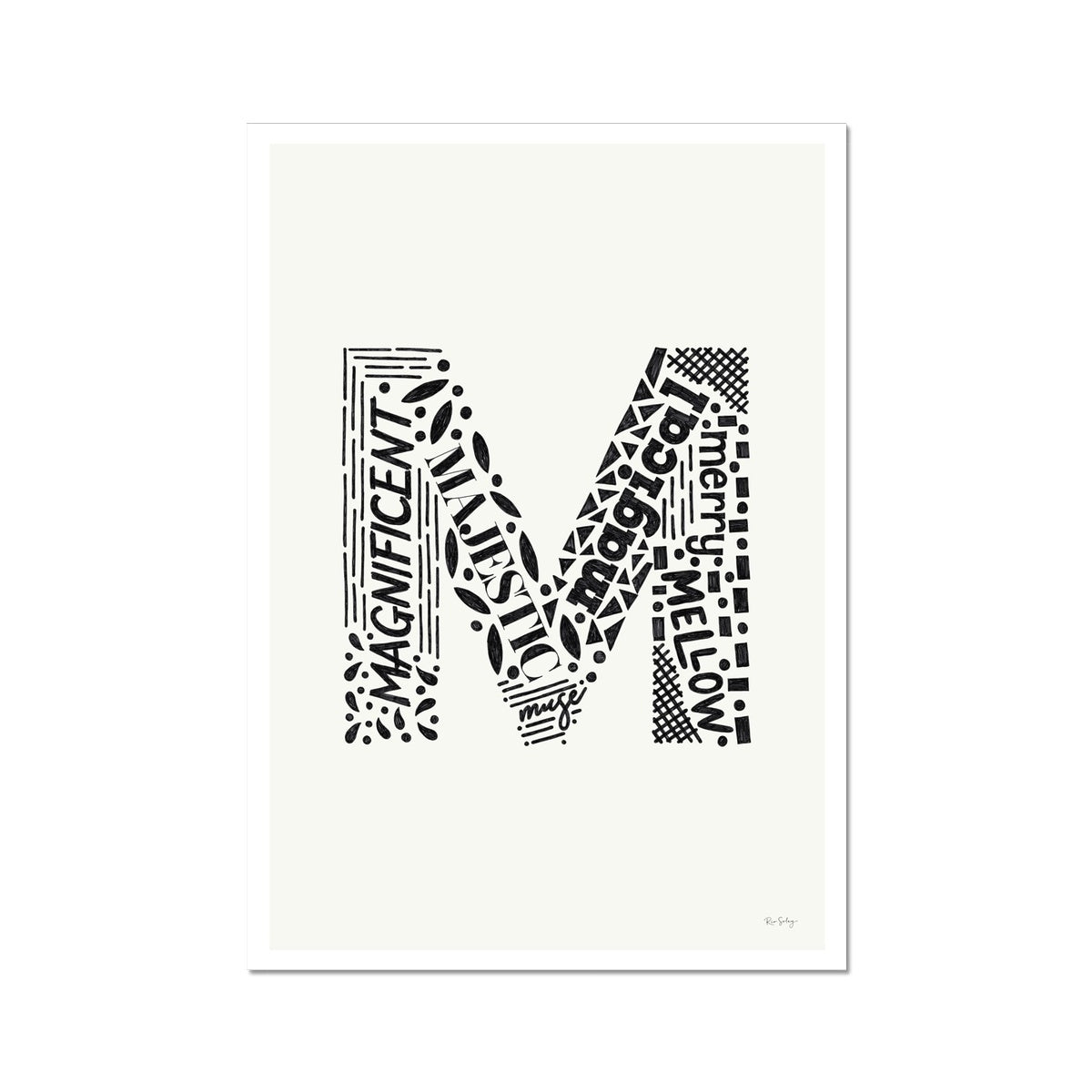 Letter "M" Art Print