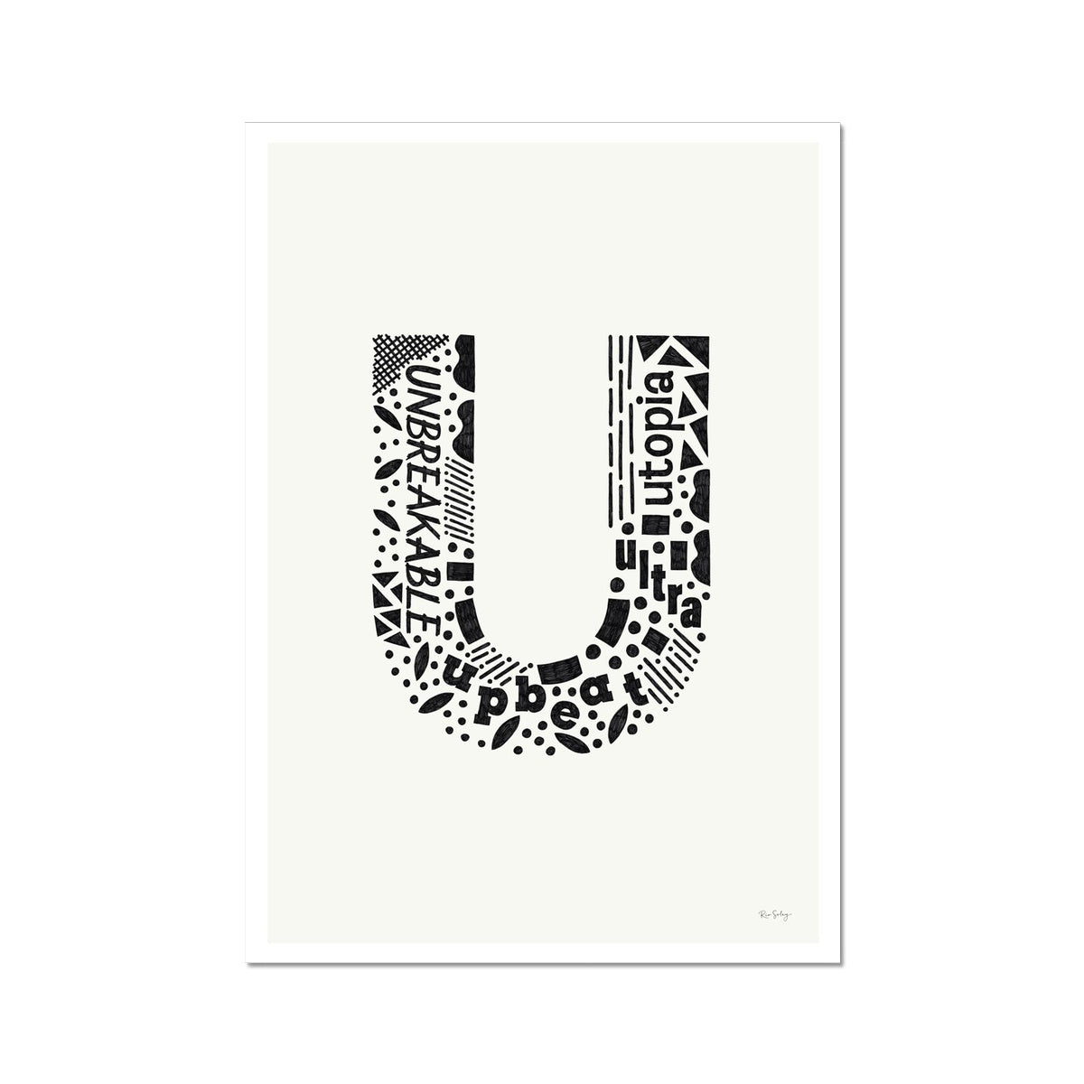 Letter "U" Art Print