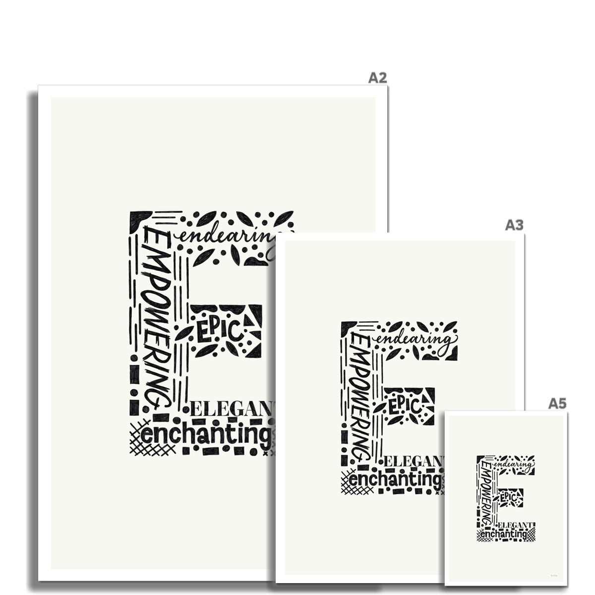 Letter "E" Art Print