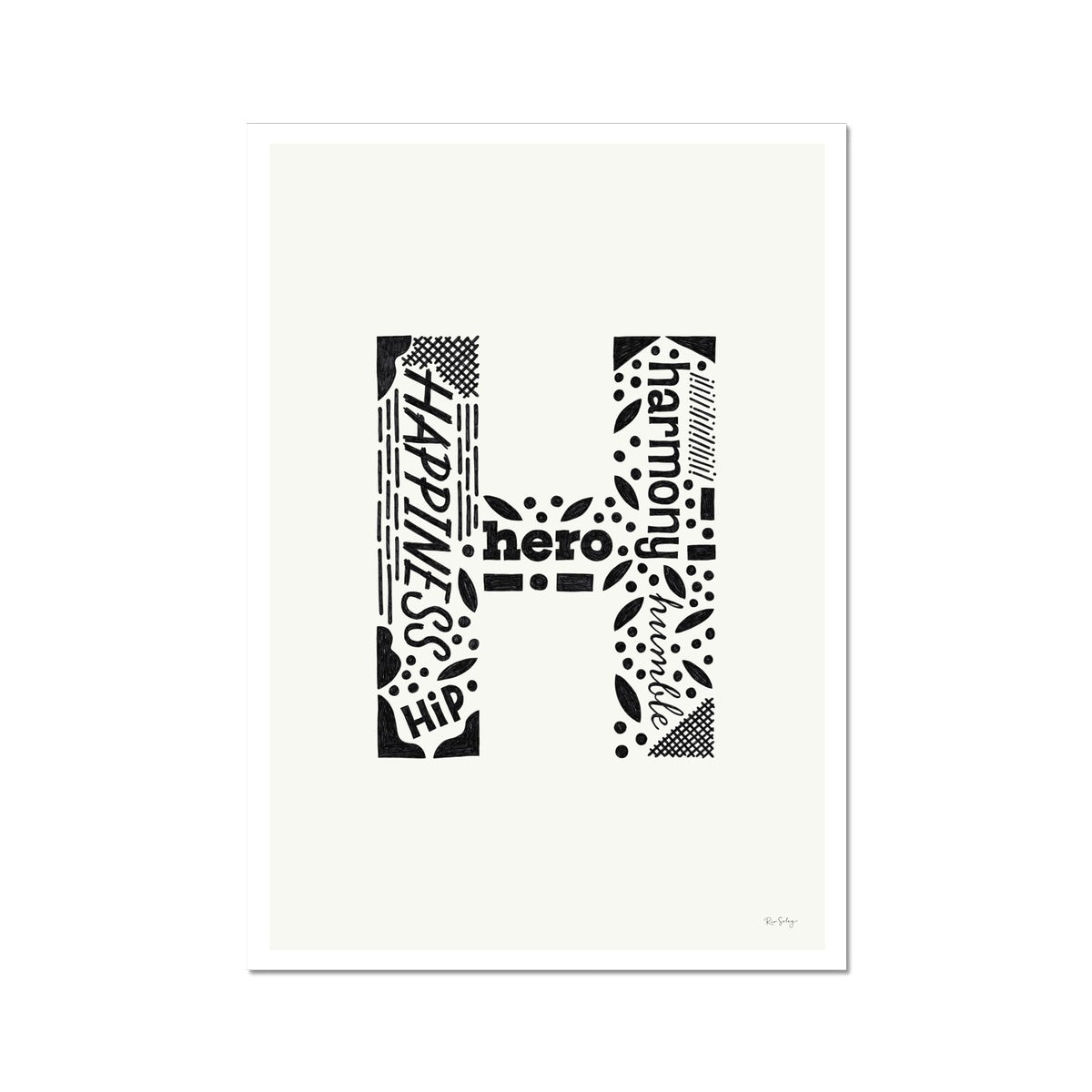 Letter "H" Art Print