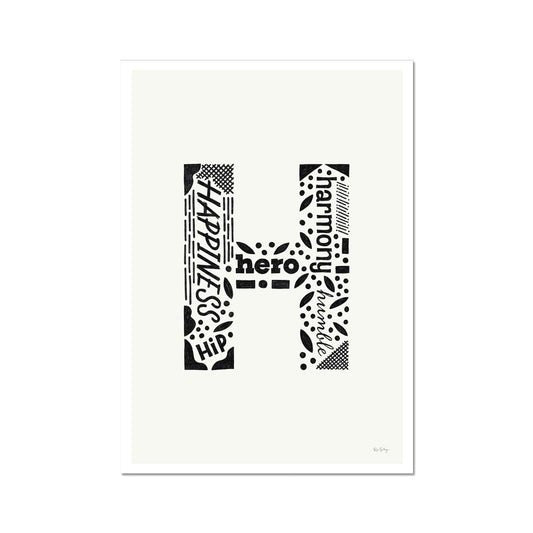 Letter "H" Art Print