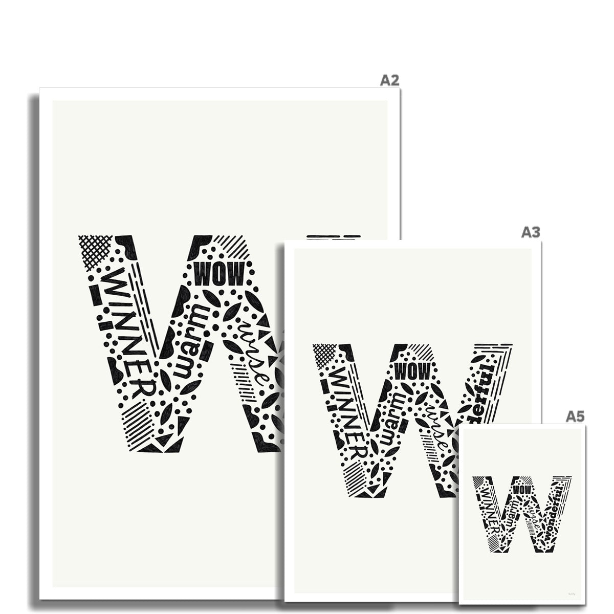 Letter "W" Art Print