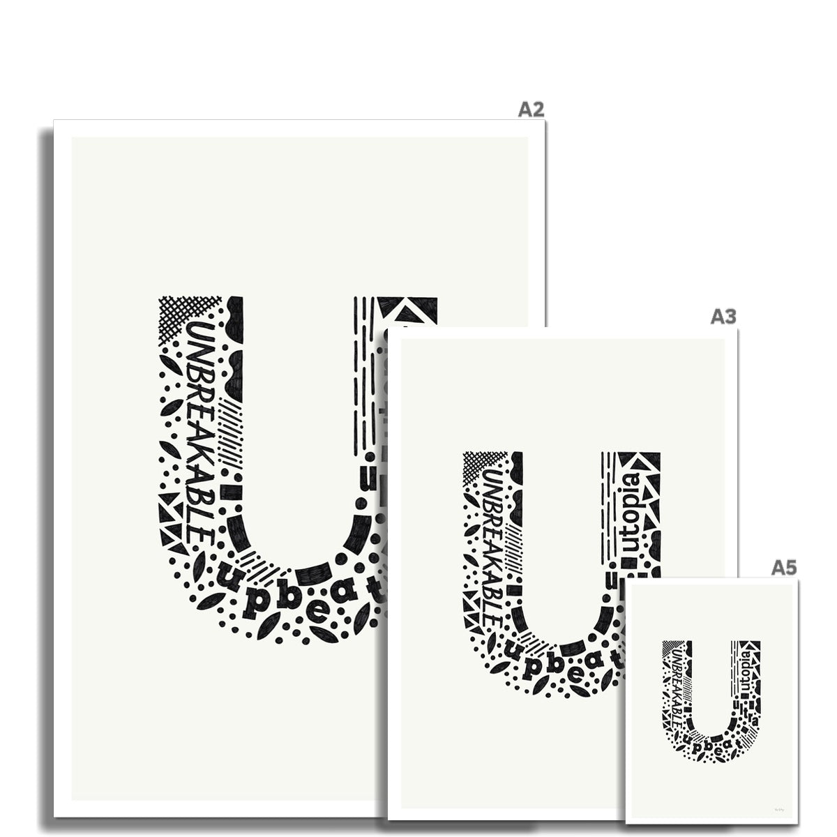 Letter "U" Art Print