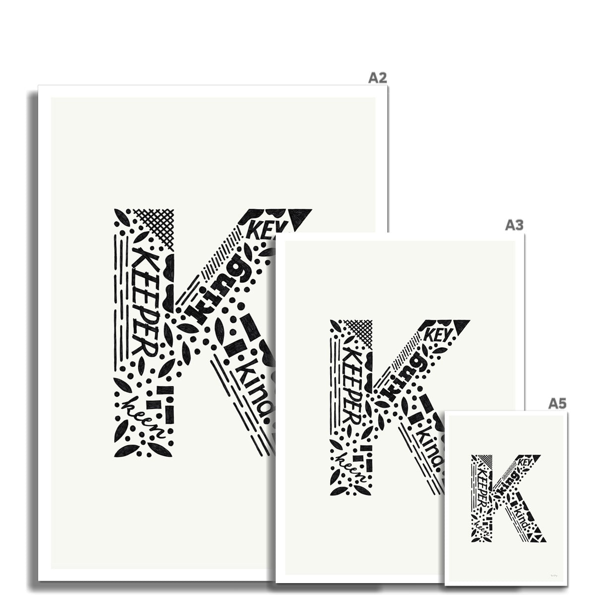 Letter "K" Art Print