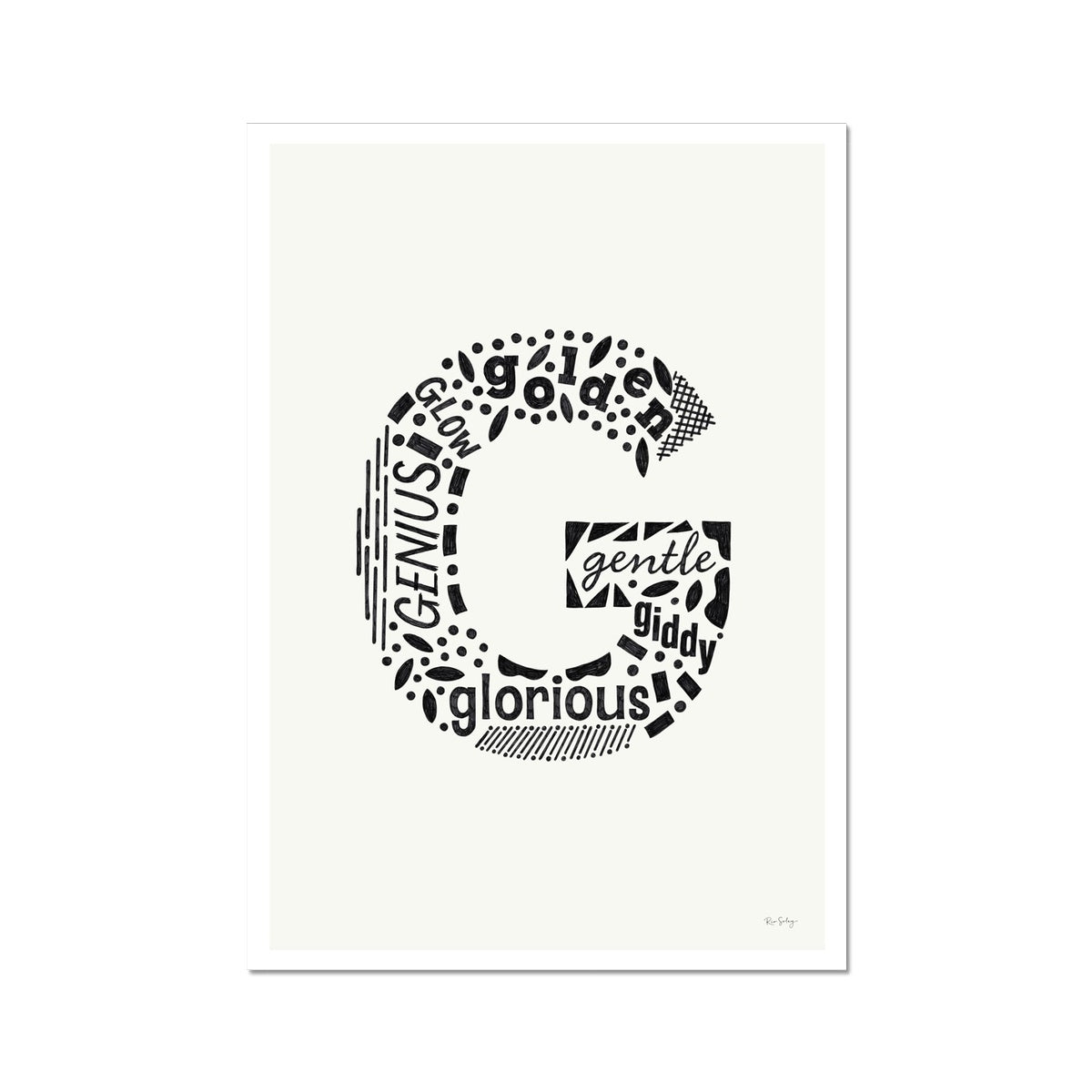 Letter "G" Art Print