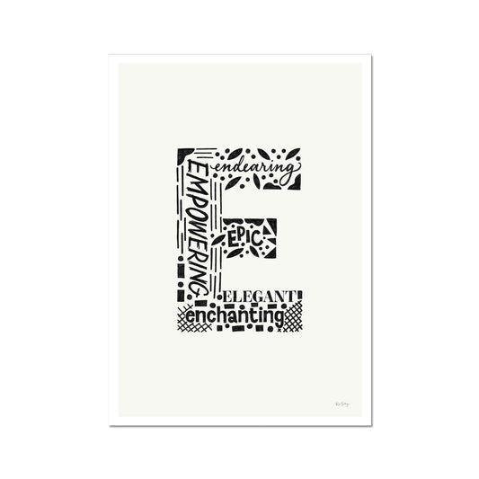 Letter "E" Art Print