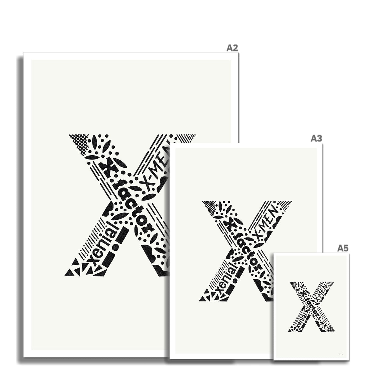 Letter "X" Art Print