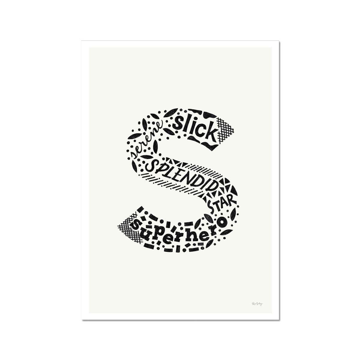 Letter "S" Art Print