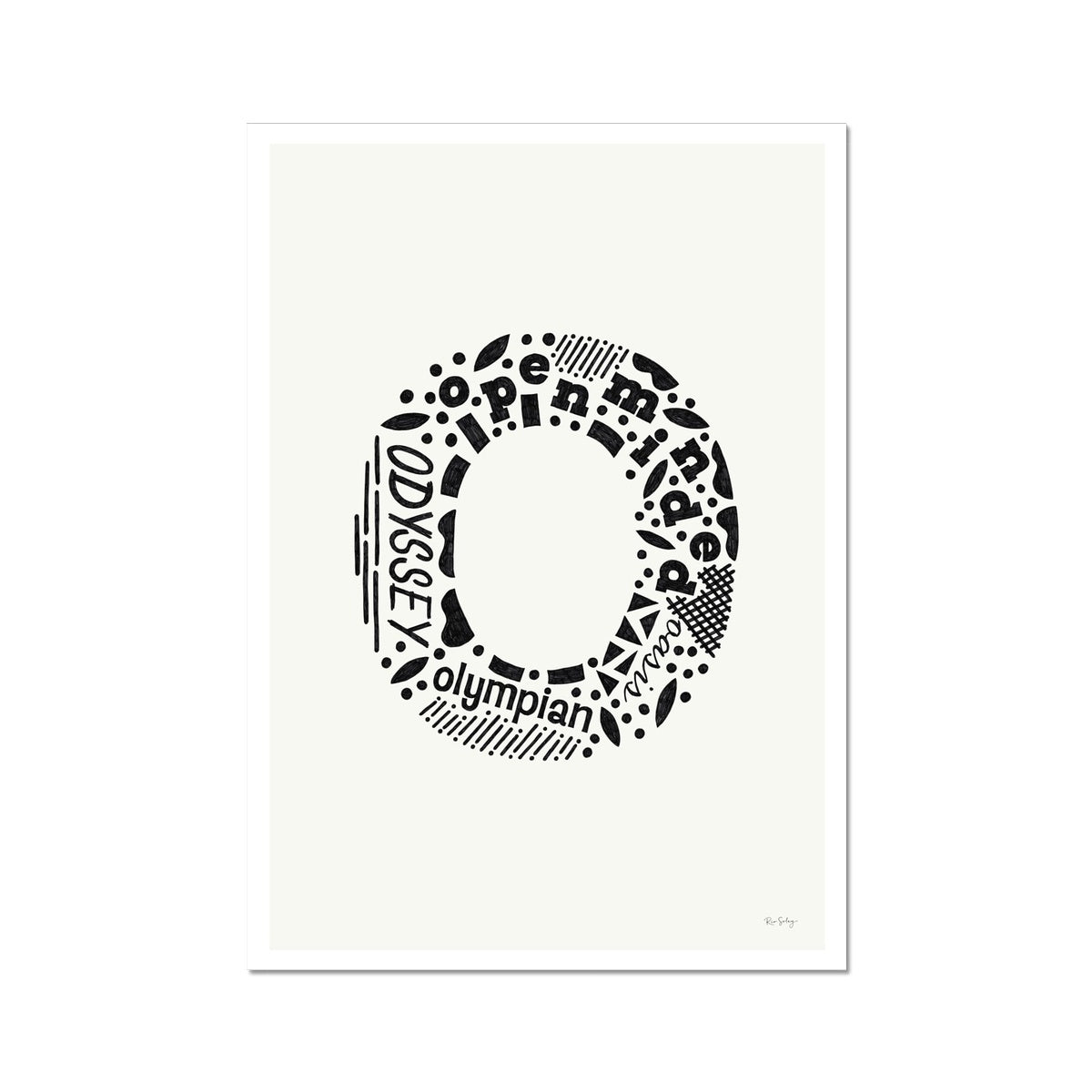 Letter "O" Art Print