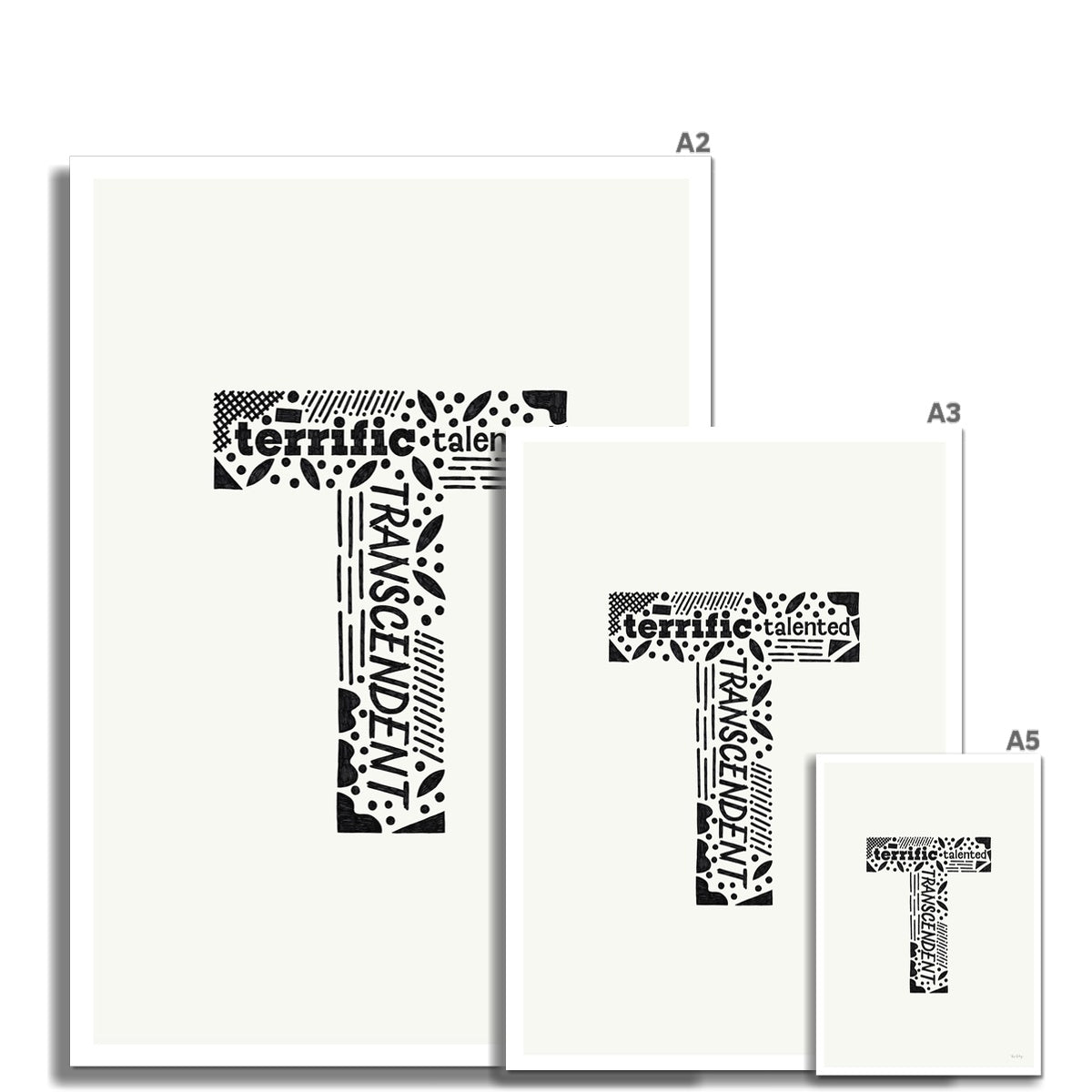 Letter "T" Art Print