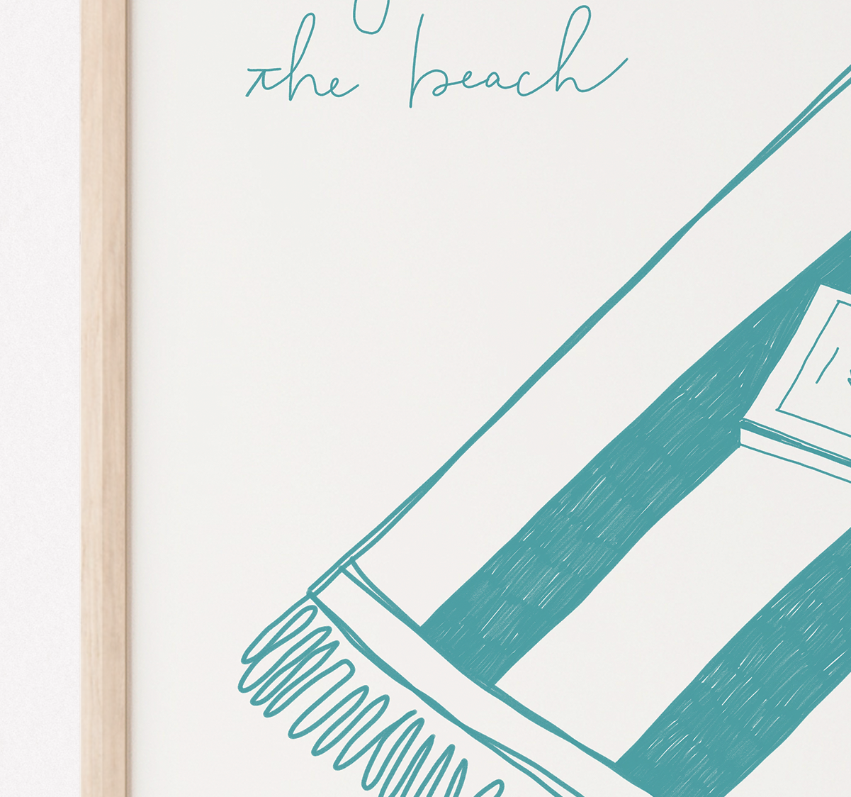 Beach Towel Art Print (Turquoise)