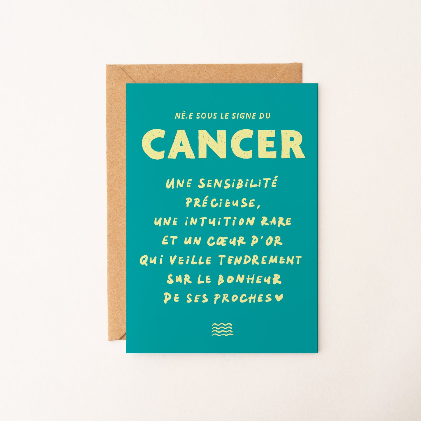 Cancer (21 juin - 22 juillet) - Carte signe astrologique du zodiaque