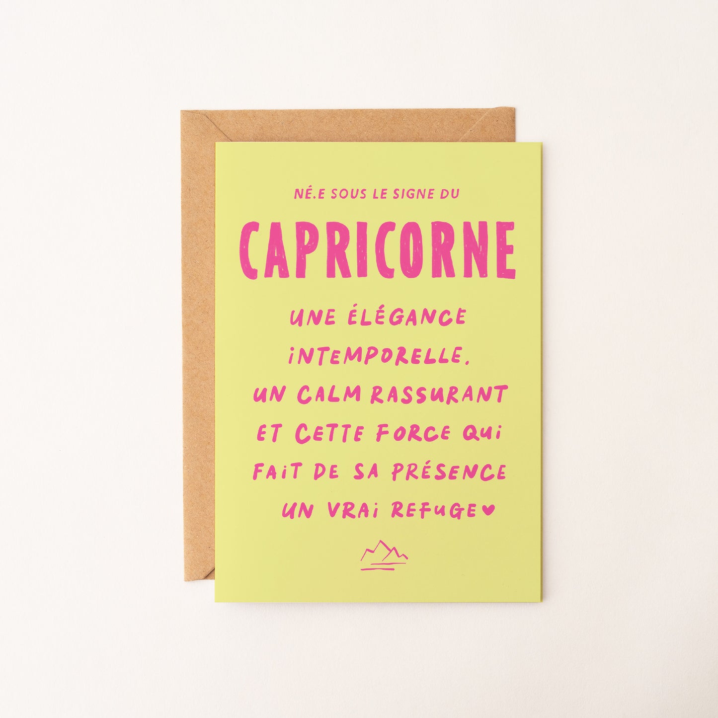 Capricorne (22 décembre - 19 janvier) - Carte signe astrologique du zodiaque