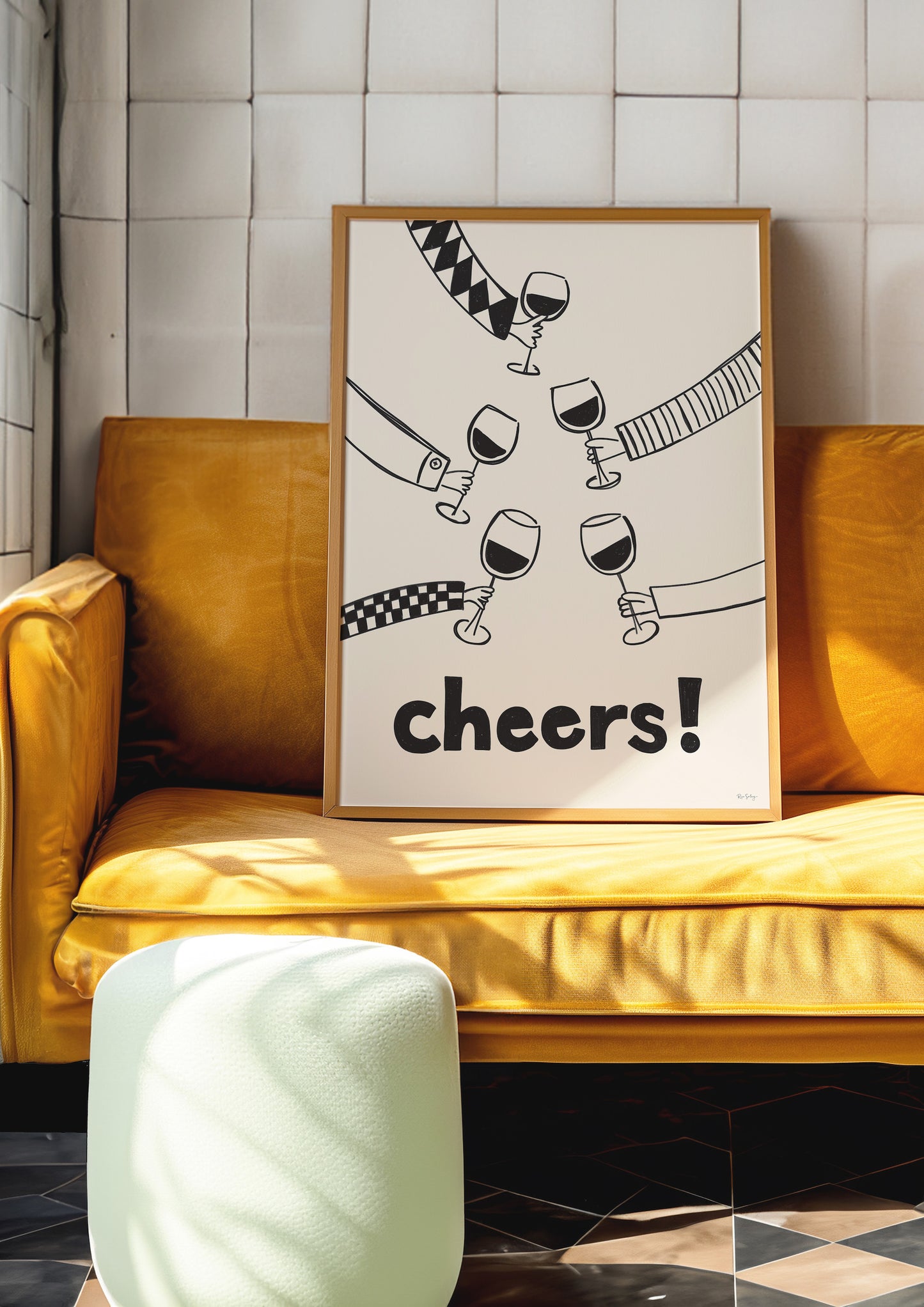 Cheers! Festive Wine Art Print