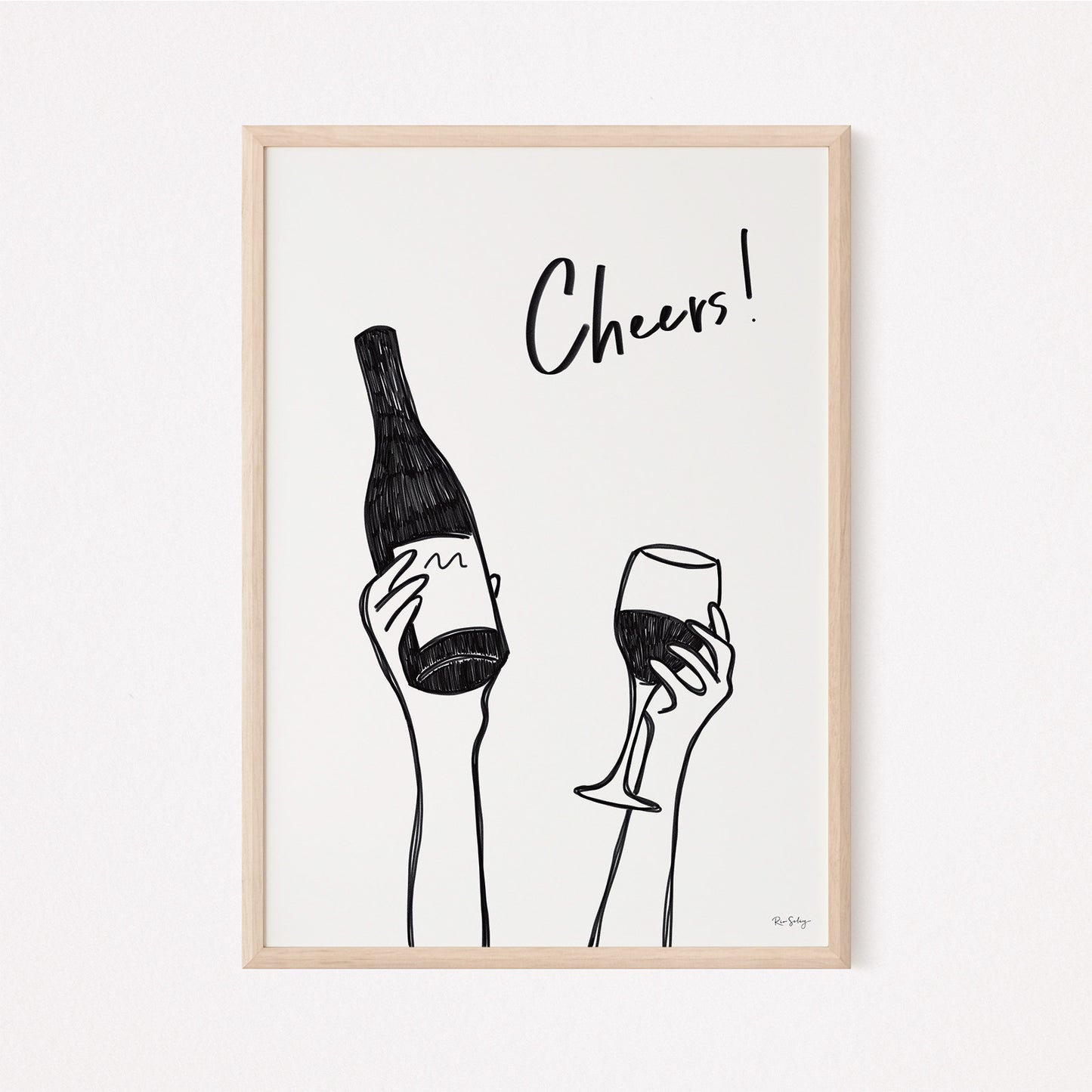 "Cheers!" Wine Art Print