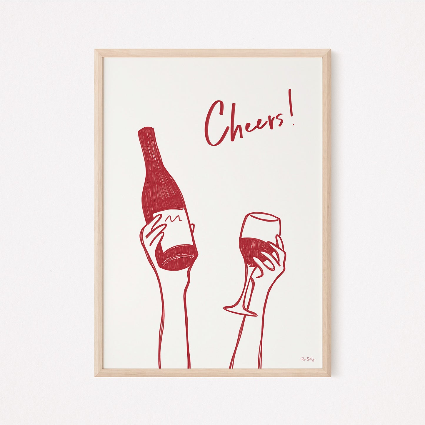 "Cheers!" Wine Art Print