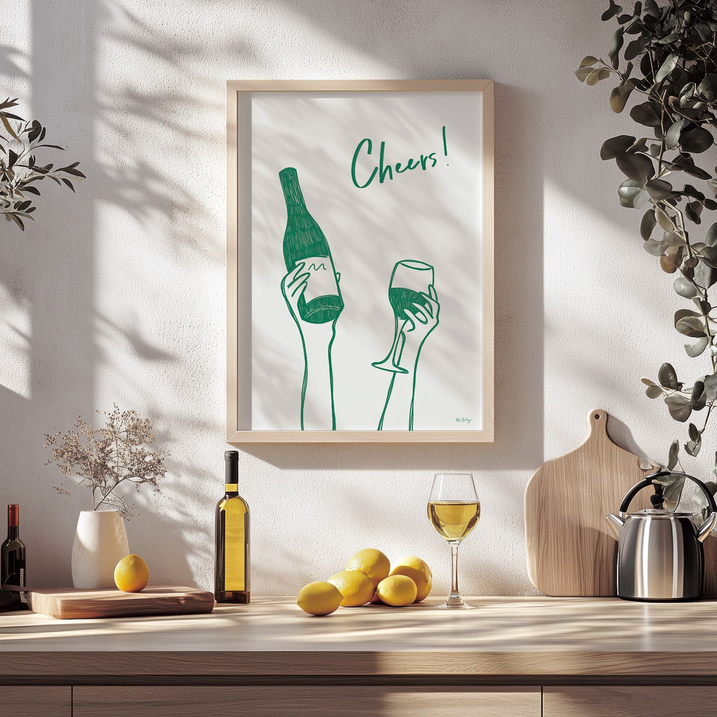 "Cheers!" Wine Art Print