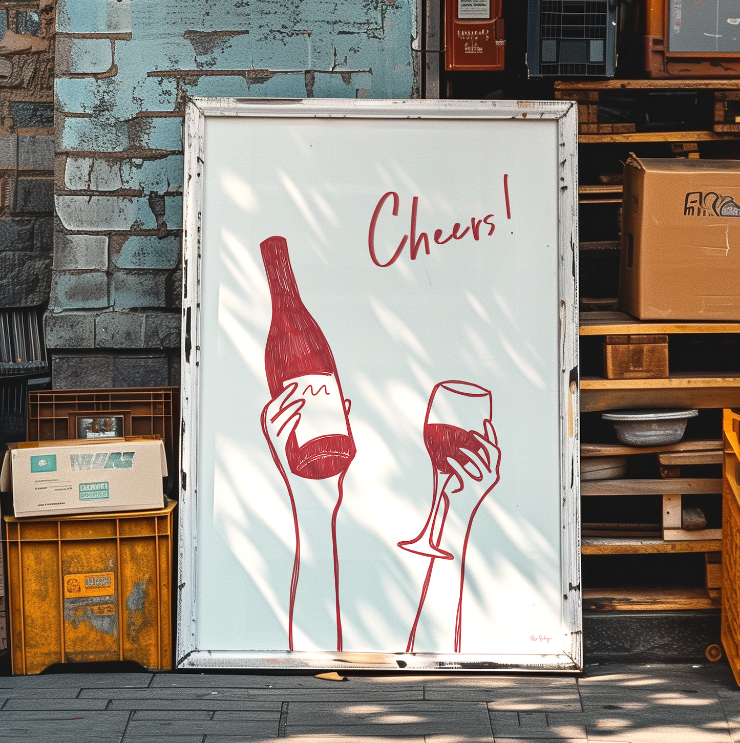 "Cheers!" Wine Art Print