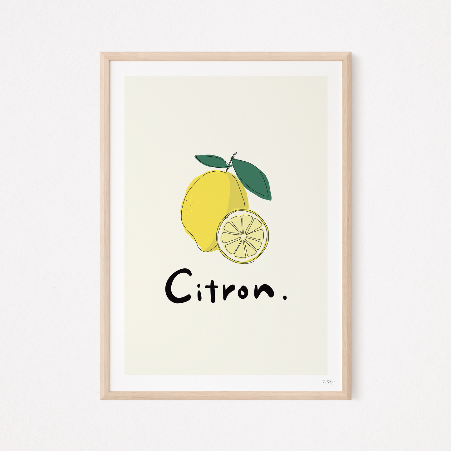 Citron – Lemon Art Print (French Fruit Illustration)