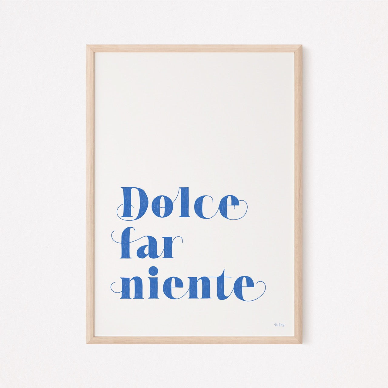 Dolce Far Niente Art Print (Deep Blue)