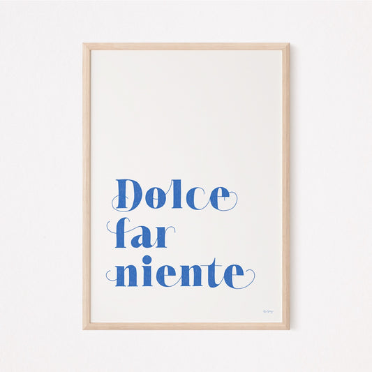 Dolce Far Niente Art Print (Deep Blue)