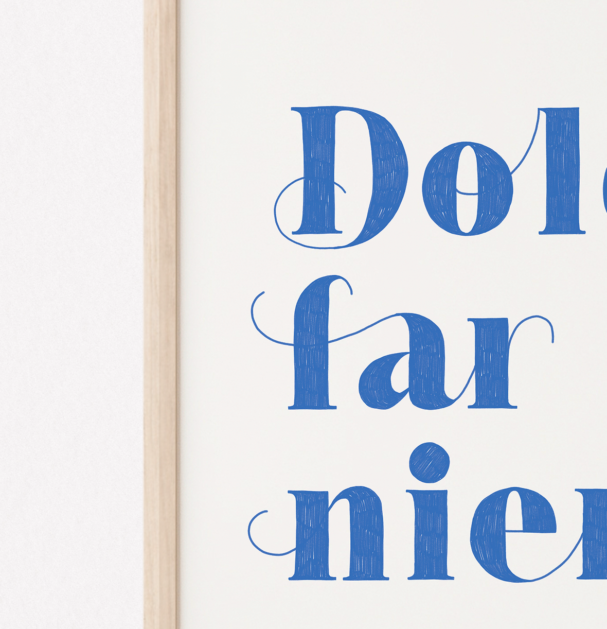 Dolce Far Niente Art Print (Deep Blue)