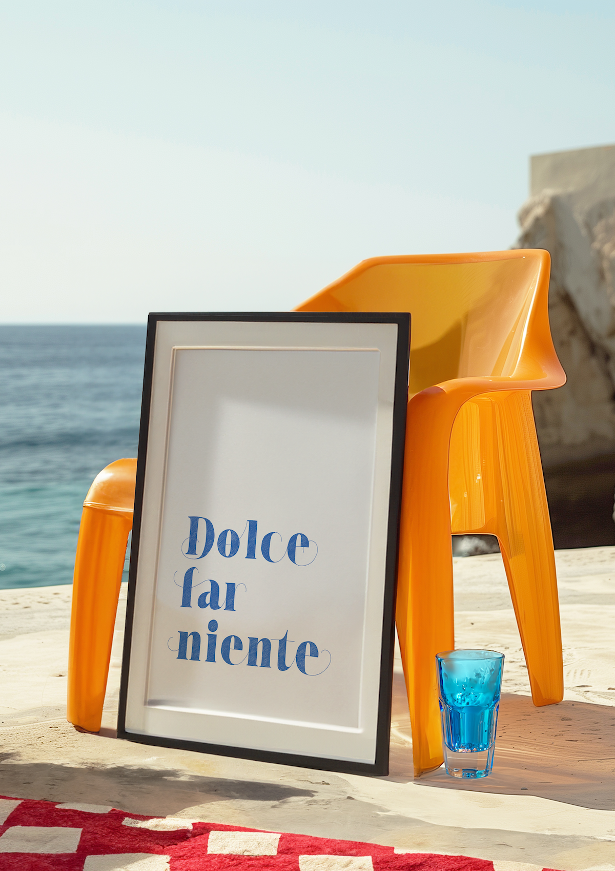 Dolce Far Niente Art Print (Deep Blue)